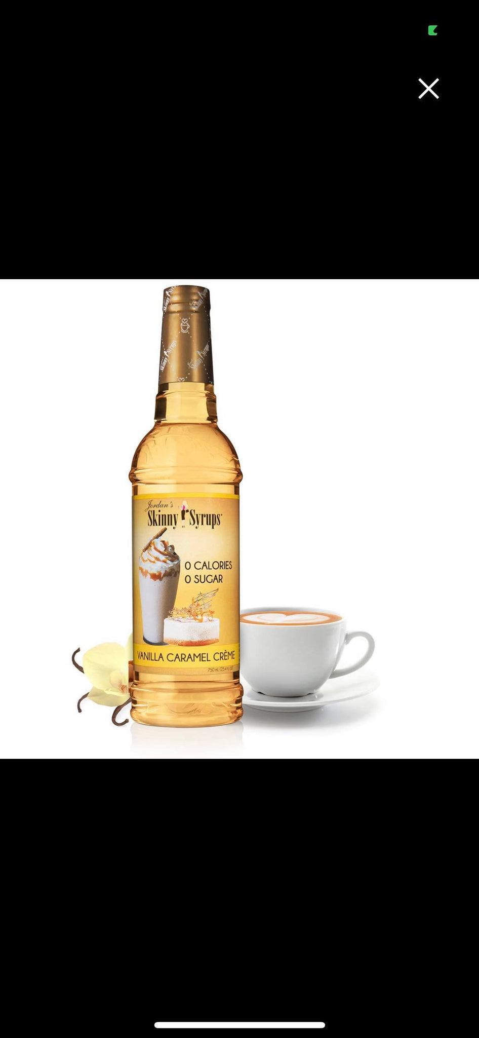 Sugar Free Vanilla Caramel Creme Syrup