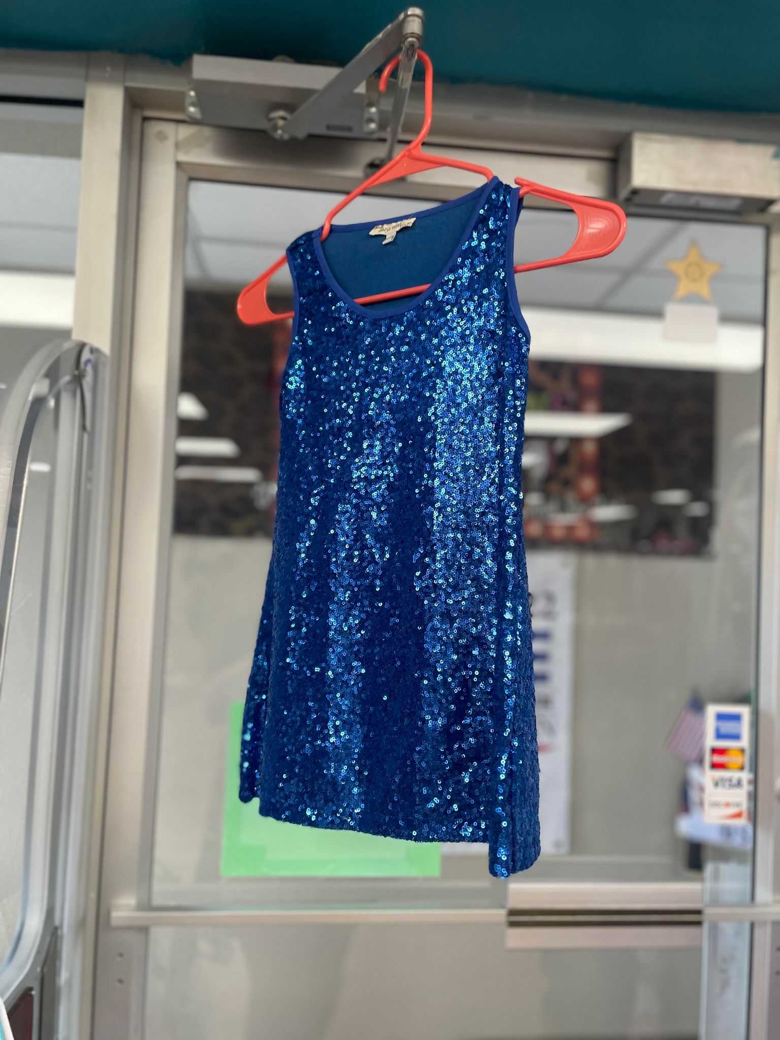 Blue Sequin Dress