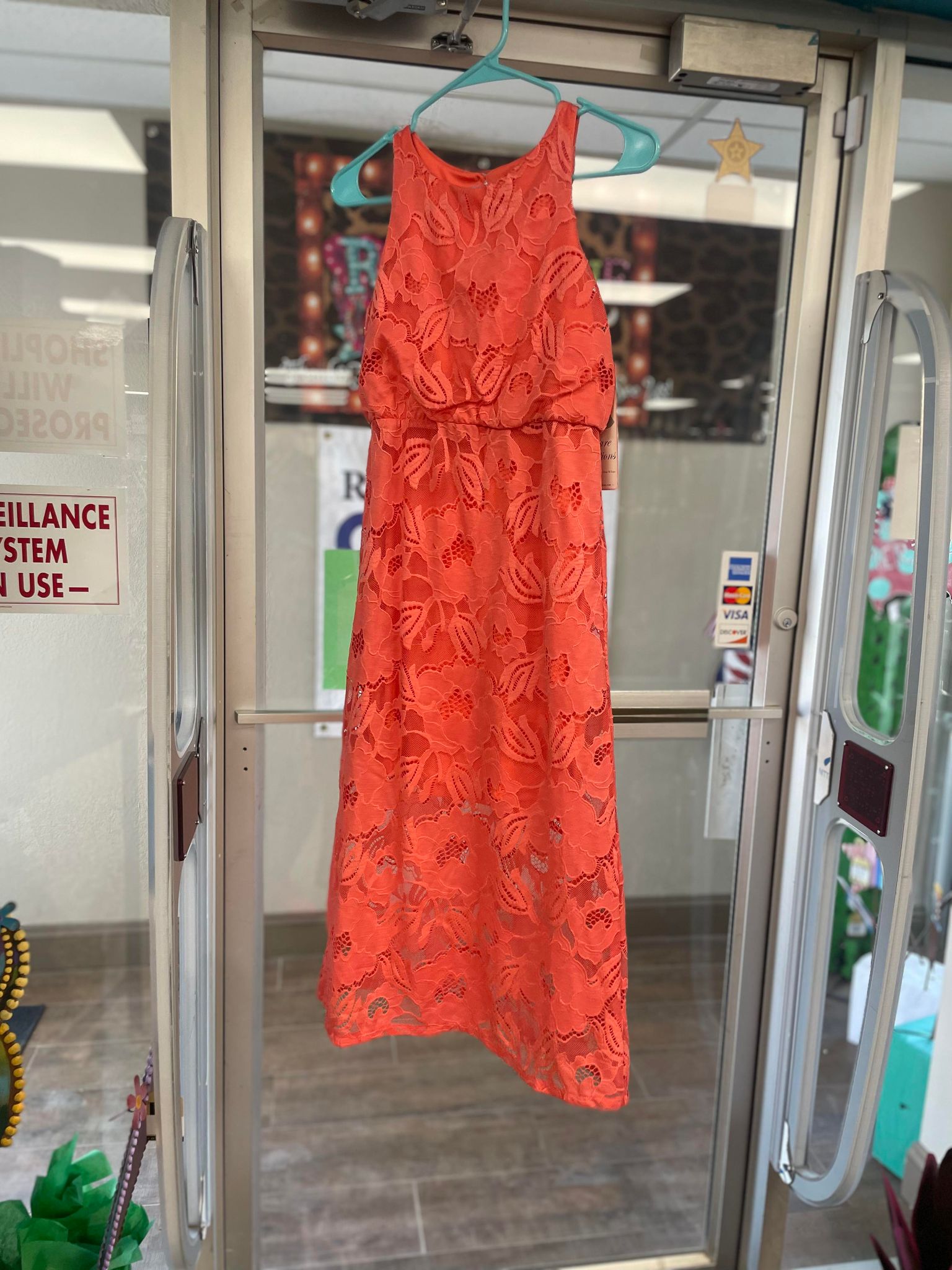 Coral Lace Dress