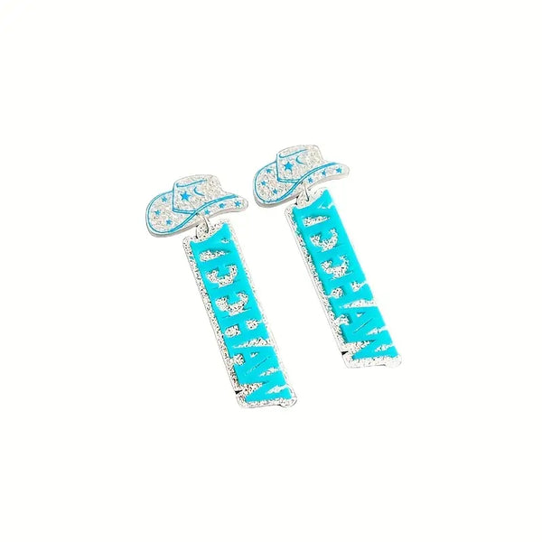 Yeehaw Acrylic Earrings * MULTIPLE COLORS*