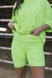 CHILLVILLE BIKER SHORTS *HIGHLIGHTER