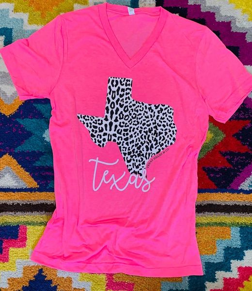 Neon Leopard Texas Tee