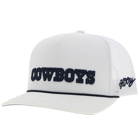 "Dallas Cowboys" Hat White w/Blue Cowboys Logo