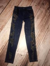 Denim/Leopard Leggings