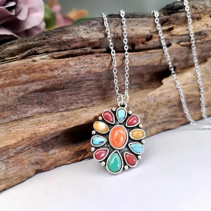 Multi Color Stone Necklace