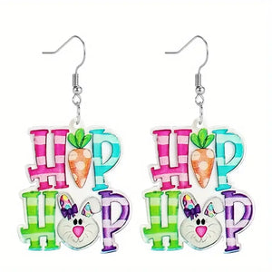 Acrylic Hip Hop Earrings