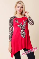 Red Leopard Deer Tunic