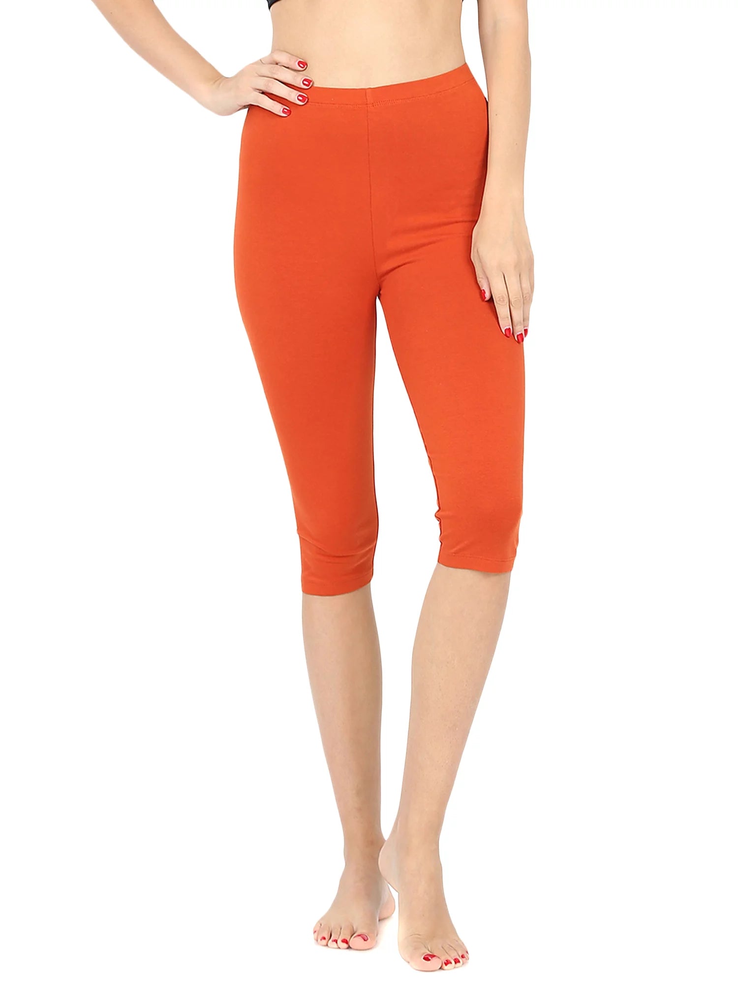 Orange Capri Leggings