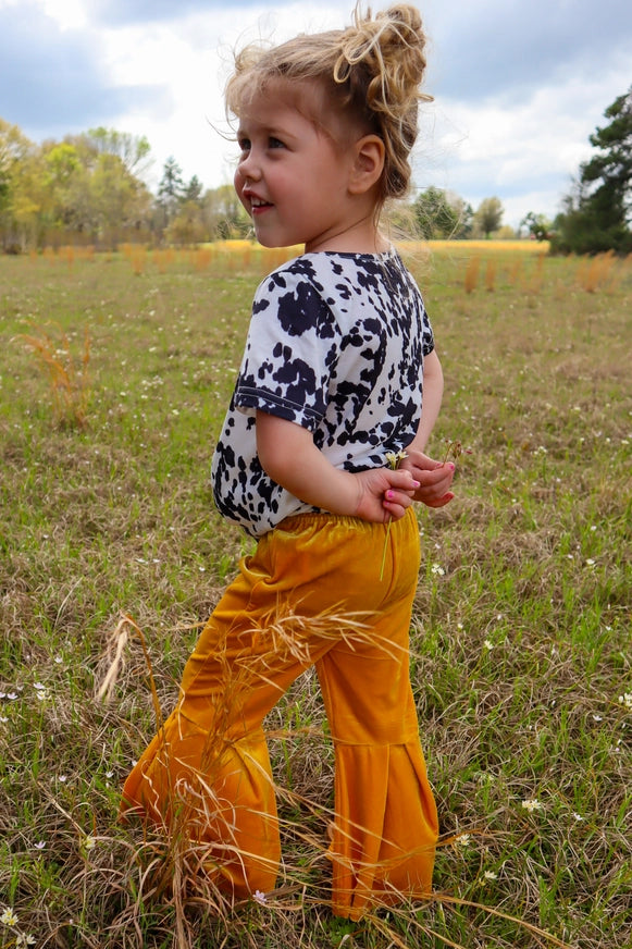 Mustard Velvet Kids Belle Bottoms