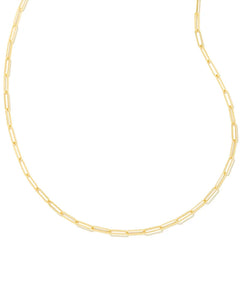 Courtney Paperclip Necklace in Gold