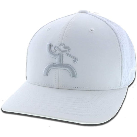 Hooey Unisex Golf Embroidered Flexfit Fitted Baseball Cap Hat White