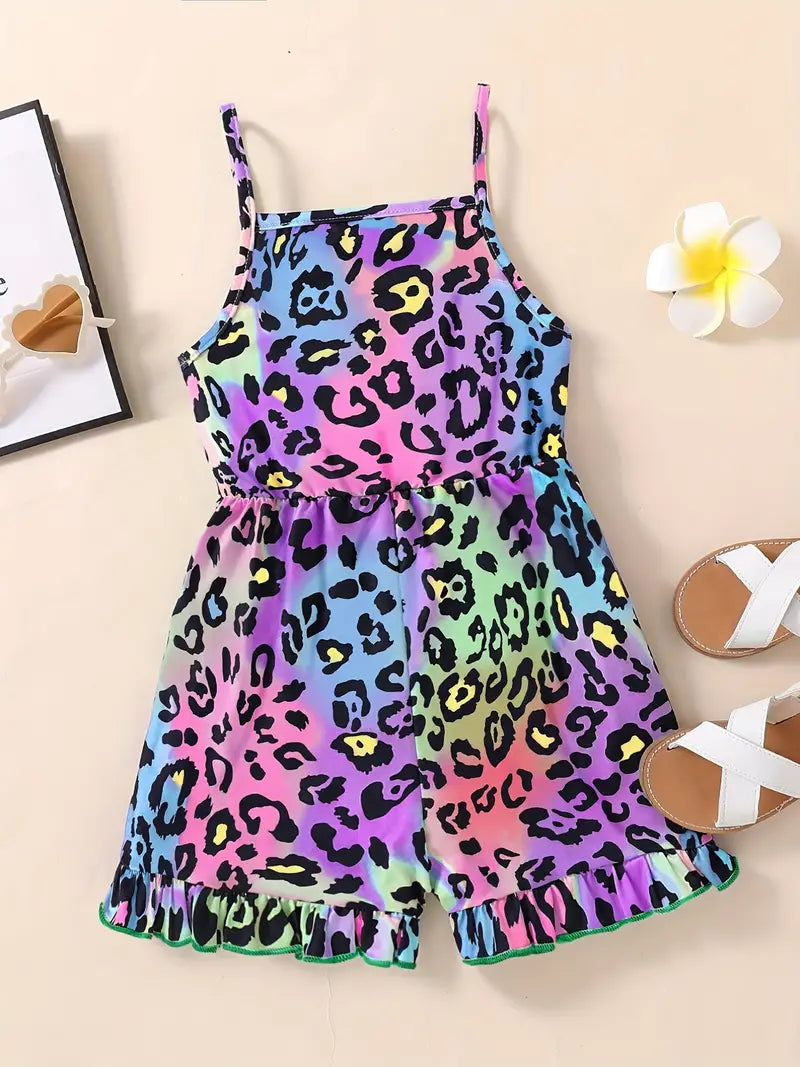 Rainbow Leopard Romper