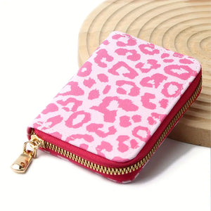 Pink Leopard Card Wallet