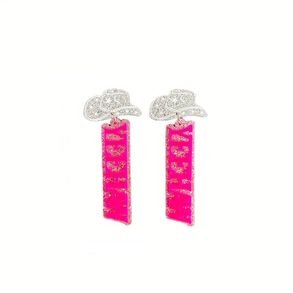 Yeehaw Acrylic Earrings * MULTIPLE COLORS*