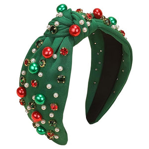 Christmas Bling Headband-GREEN