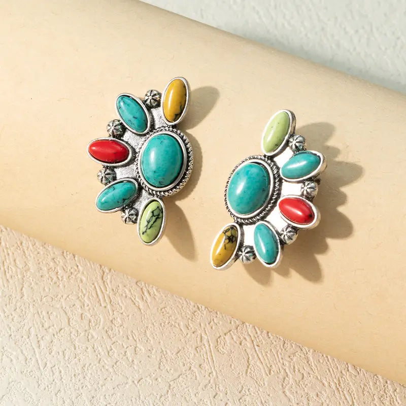 Boho Colorful Post Earrings