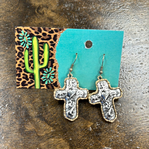 Silver/Gold Cross Earrings