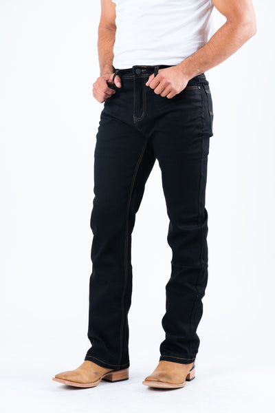 Holt Men's Jet Black Boot Cut Jeans