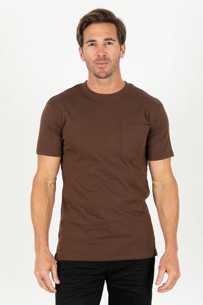 Cotton Knit T-Shirt - Brown