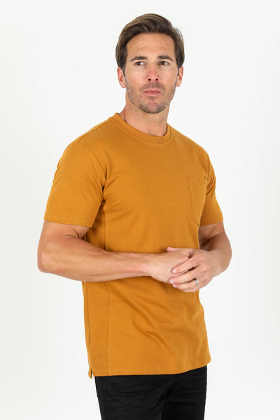 Cotton Knit T-Shirt - Camel