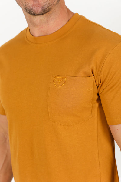 Cotton Knit T-Shirt - Camel