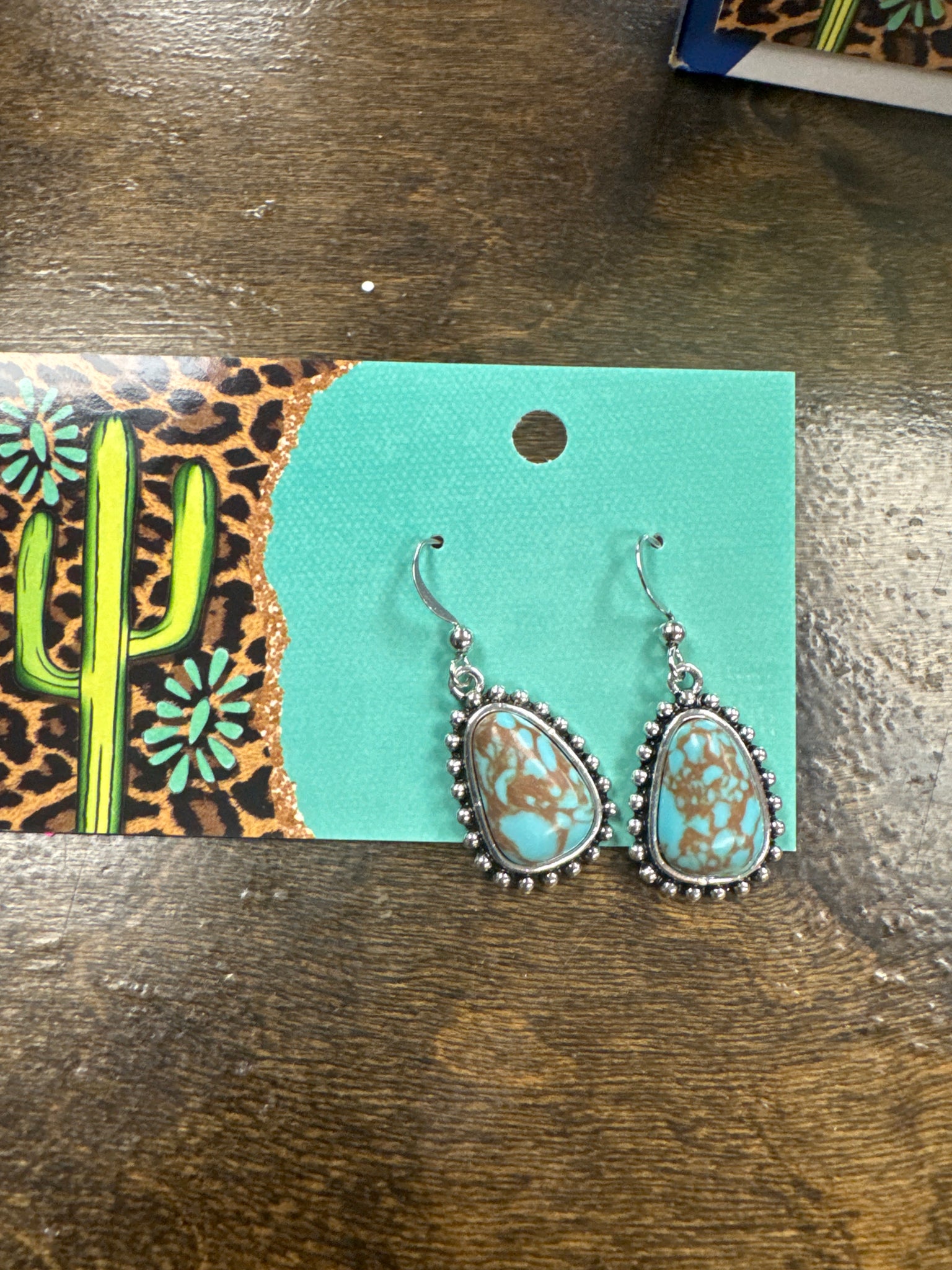 Turquoise Rustic Earrings