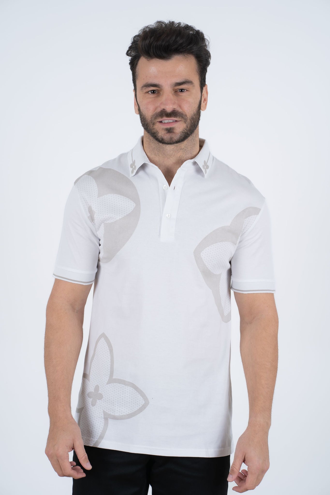 Men's Cotton Modern Fit White Polo