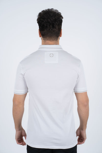 Men's Cotton Modern Fit White Polo