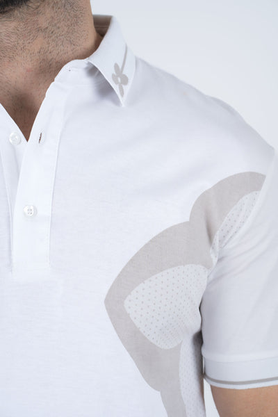 Men's Cotton Modern Fit White Polo