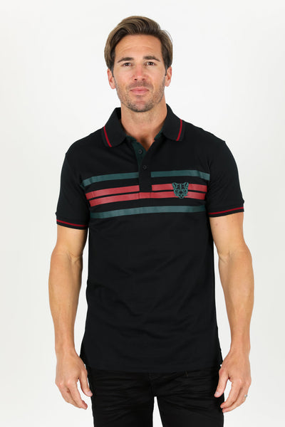 Men's Cotton Modern Fit Black Polo