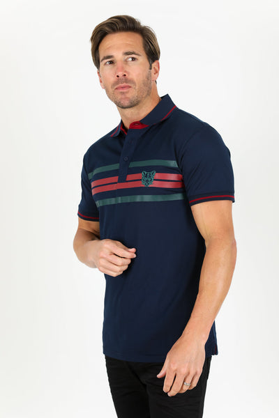 Men's Cotton Modern Fit Navy Polo