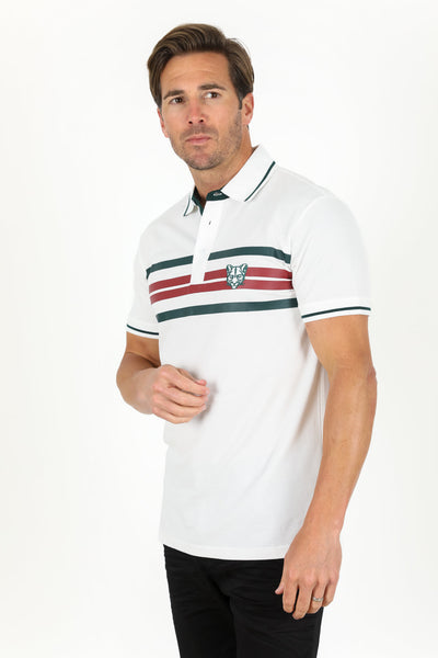 Men's Cotton Modern Fit White Polo