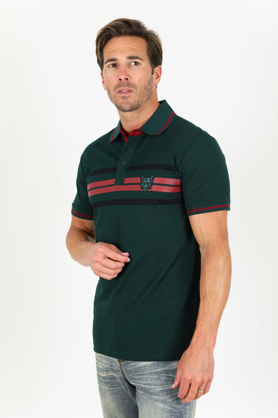 Men's Cotton Modern Fit Green Polo