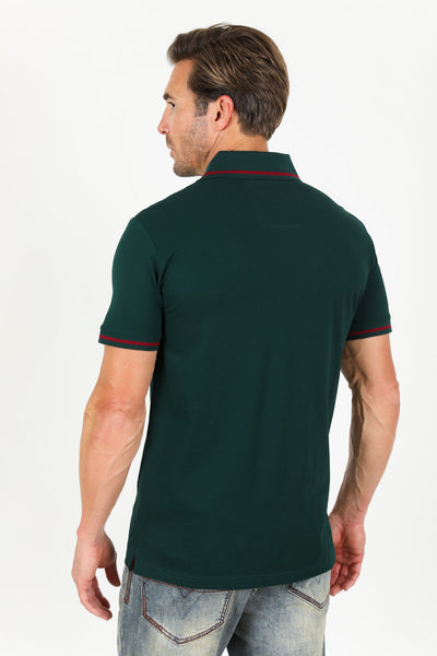 Men's Cotton Modern Fit Green Polo