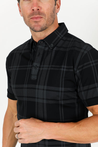 Men's Cotton Modern Fit Black Polo