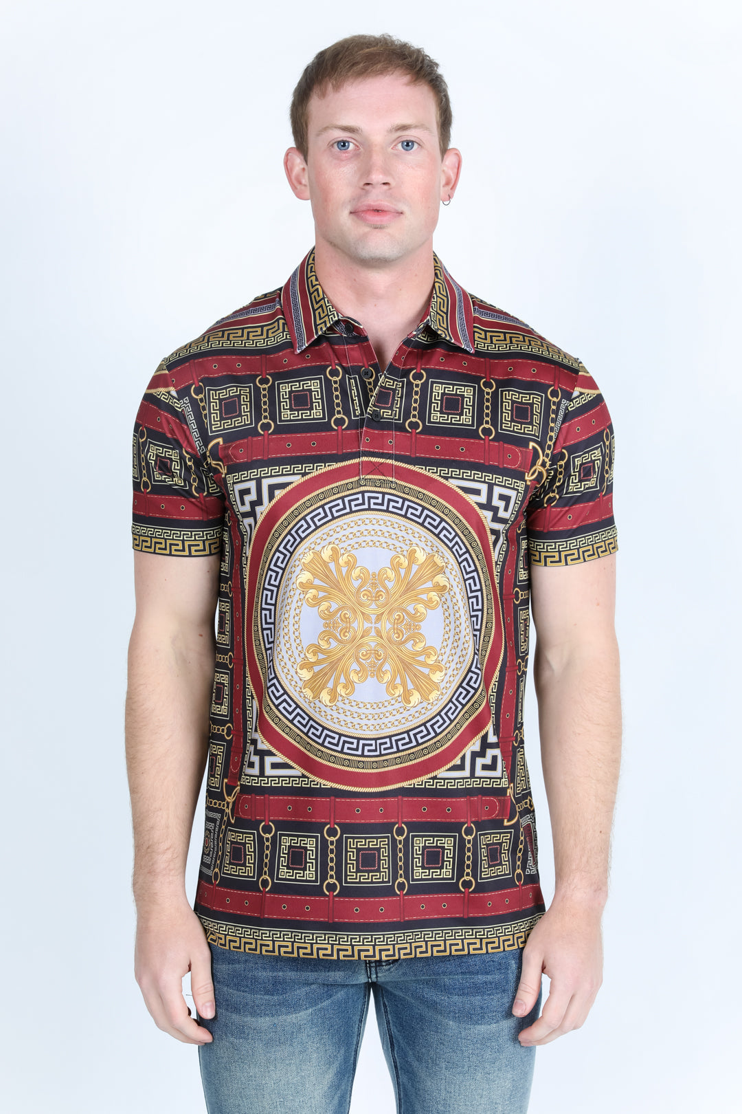 Men's Baroque Print Red Label Polo