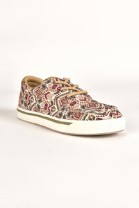 Mens Aztec Print Canvas Sneaker