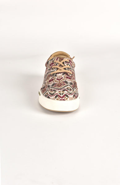 Mens Aztec Print Canvas Sneaker