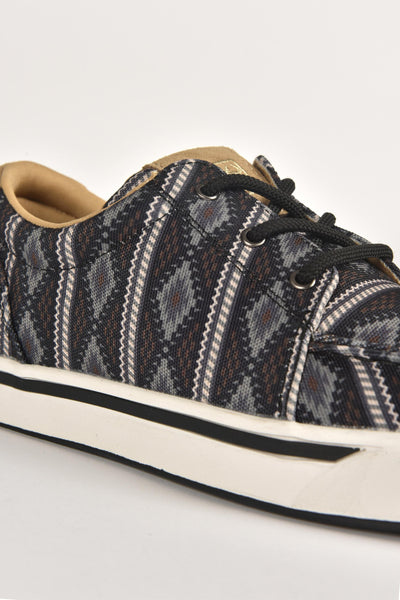 Mens Aztec Print Canvas Sneaker