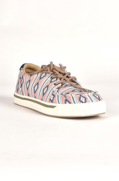 Mens Aztec Print Canvas Sneaker