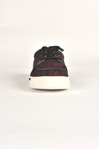 Mens Aztec Print Canvas Sneaker