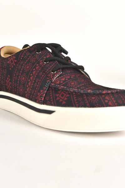 Mens Aztec Print Canvas Sneaker