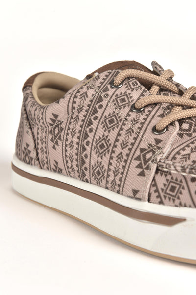 Mens Aztec Print Canvas Sneaker