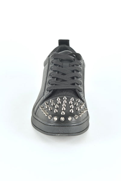 Mens Multi Fabric Low-Top Sneaker With Spikes