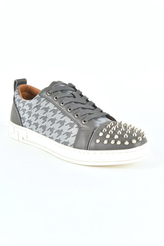 Mens Multi Fabric Low-Top Sneaker With Spikes