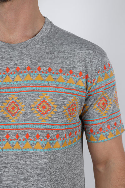 Mens Performance Fabric Modern Fit Stretch Aztec T-Shirt