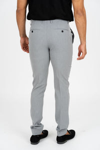 Heath Men's Light Gray Super Slim Dress Pants