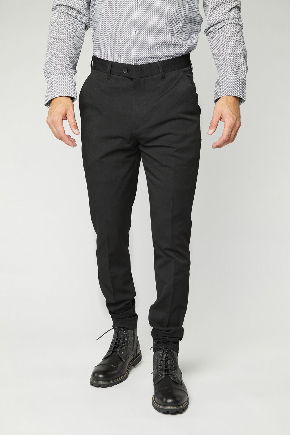 Heath Men's Black Super Slim Dress Pants