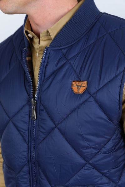 Mens Insulated Reversible Vest - Navy