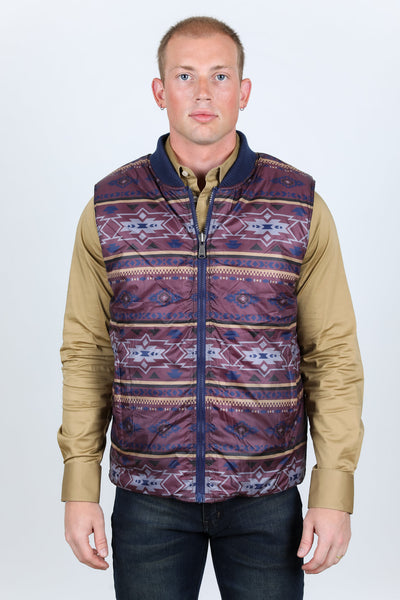 Mens Insulated Reversible Vest - Navy